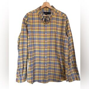 Ralph Lauren Shirt XXL Yellow Plaid Pony Button Down Classic fit